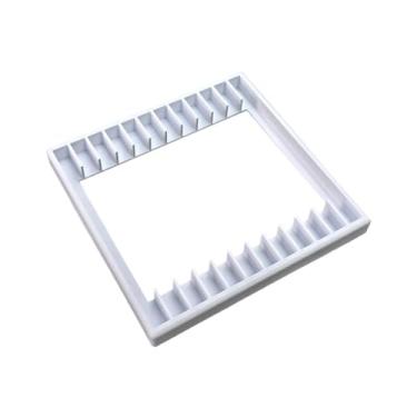 Imagem de Rack de armazenamento de CD PET para mesa doméstica com até 12 álbuns para armazenamento de decoração de escritório doméstico (branco)