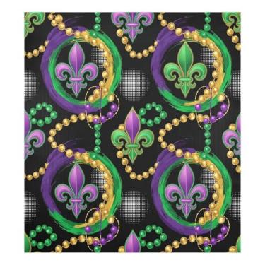 Imagem de Blueangle Mardi Gras Bead Strands capa de ímã de máquina de lavar louça, decoração da capa frontal da máquina de lavar louça, adesivos de eletrodomésticos, adesivos de eletrodomésticos, 58 cm C x 66