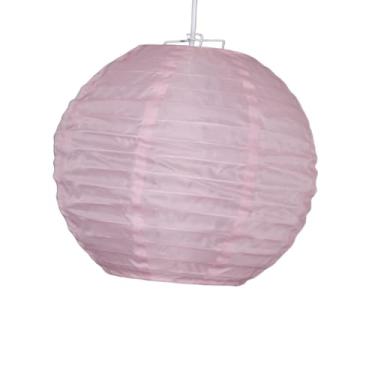 Imagem de MotiveTech Abajur decorativo para lanterna externa, cúpula para luminária pendente impermeável para decoração de e pátio, Rosa, 27cmx30cm