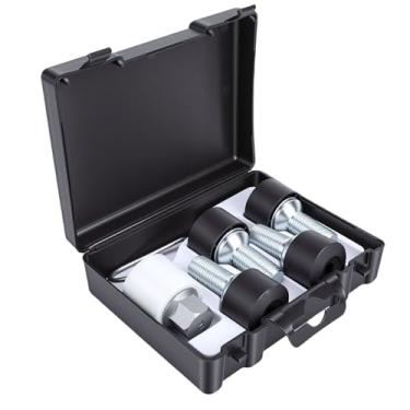 Imagem de Zhjvihx 4F0698139C Chave de Porca de Roda de Travamento Mestre de Segurança, 4 Parafusos Com Chave de Soquete de 17 Mm E 1 de Substituição Antirroubo de Liga de Aço para 100 200