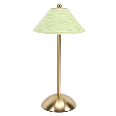 Imagem de Luocute Abajur, Corda de Tecido à Mão, LED Recarregável Sem Fio Com Controle de Toque Regulável de Temperatura de 3 Cores, para Quarto, Sala de Estar, Jantar, Decoração de (Verde)