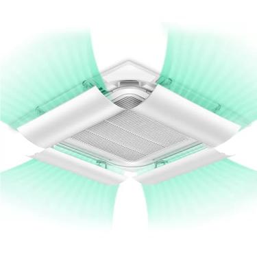 Imagem de Defletores de saída de ar para casa, escritório e escola - Redirecionador de ventilação de teto ajustável (19 x 43) - Defletor de ar central para melhor controle de fluxo de ar em hotéis e residências