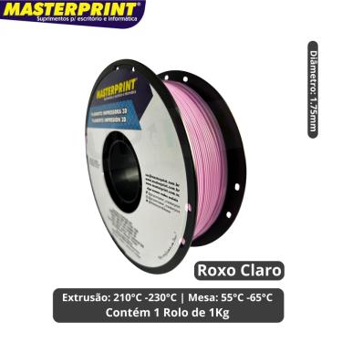 Imagem de Filamento 3D - PLA Roxo Claro - Rolo 1KG (1.75mm)