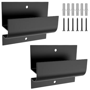 Imagem de woiron (Pacote com 2) Ganchos de escada para parede de garagem, suportes de escada para parede de garagem, suporte de carrinho de mão de parede, suporte de parede para cadeira dobrável e escada