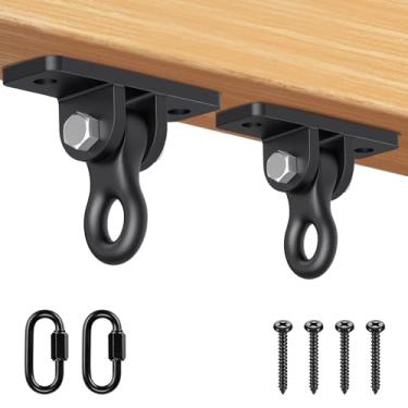 Imagem de SELEWARE Suporte de saco de pancada resistente com gancho de teto – Viga de fixação giratória, gancho giratório feito de aço inoxidável para ioga aérea, rede, cadeira suspensa, balanço para pendurar