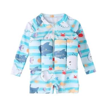 Imagem de Maiô Infantil Com Estampa De Desenho Animado, Roupa De Banho Flutuante