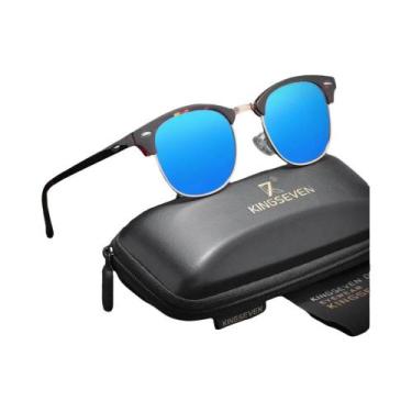 Imagem de Óculos De Sol Femininos De Armação Grande Polarizados UV400 KINGSEVEN 