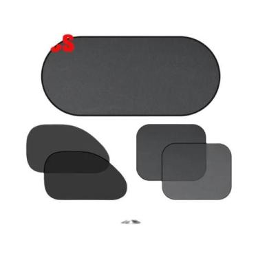 Imagem de Protetor Solar Para Janela De Carro Preto 5PCS, Proteção UV Para Vidro
