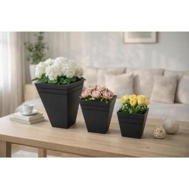 Imagem de Conjunto Trio De Vasos Decorativos Elegantes Para Sala 2- Risco - CriA