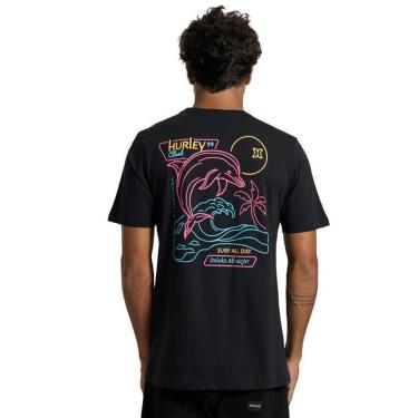 Imagem de Camiseta Hurley HYTS010849 All Night - Preto-Masculino