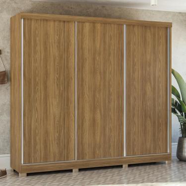 Imagem de Guarda-roupa Casal Mdf Kappesberg C/pés 3 Portas 8 Gavetas