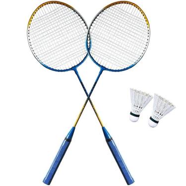 Imagem de Kit Badminton Lorben 2 Raquetes e Petecas lazer Completo-Unissex