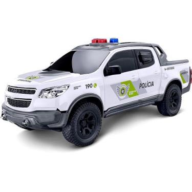 Imagem de Caminhonete da Polícia Ambiental Branca Carrinho Roda Livre Pick-up Re