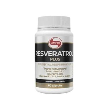 Imagem de Resveratrol Plus 60 Capsulas Vitafor Acido Hialuronico Q10-Unissex