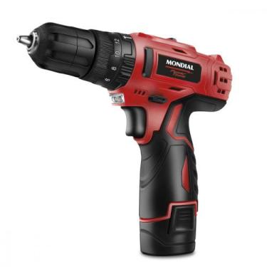 Imagem de Furadeira Parafusadeira Mondial De Impacto 12V + Acessórios, Bivolt