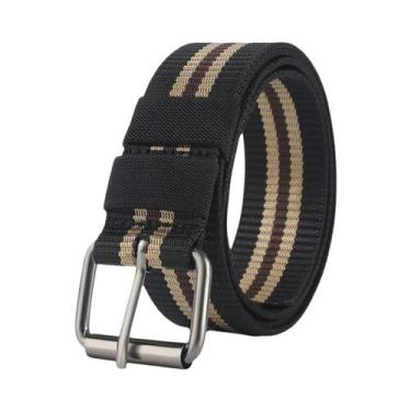 Imagem de Cinto Masculino Casual De Lona Com Fivela Longa Para Atividades Ao Ar 