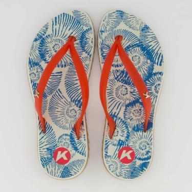 Imagem de Chinelo Kenner Ibiza Pro Spiral Feminino Branco e Vermelho-Feminino