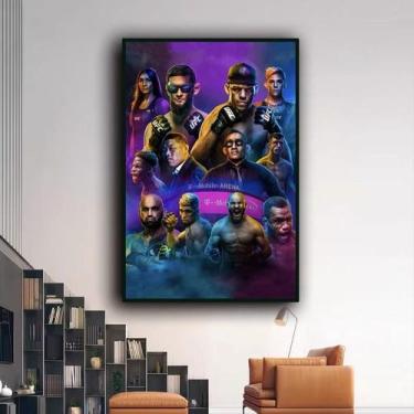 Imagem de Pintura de arte de parede ilustrativa UFC Nate Diaz em tela 35x50cm - 