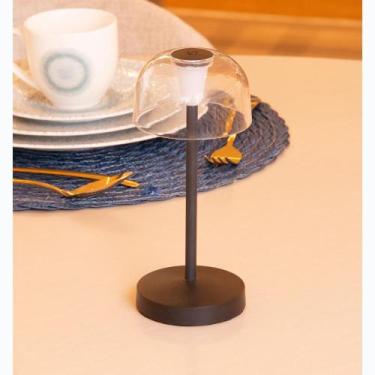 Imagem de Luminária de Mesa Led 3 Tons Usb Wolff Íris Preta Metal