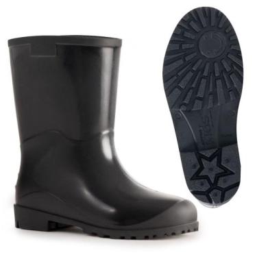 Imagem de Bota Infantil Galocha Impermeável Borracha Kids Black - Innpro, Preto,
