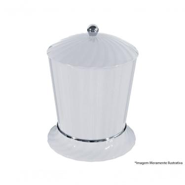 Imagem de Lixeira Pia/Wc C/Tampa Plast Cinza