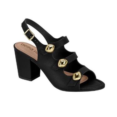 Imagem de Sandalia beira rio salto bloco ref 8280.695.9569 feminino, 38, Preto