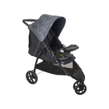 Imagem de Carrinho de Bebe Passeio Galzerano Cross Cinza Preto 3 Rodas
