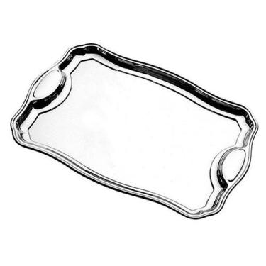 Imagem de Bandeja Servir Retangular Classic Tramontina Aço Inox 34 x 24 cm com A