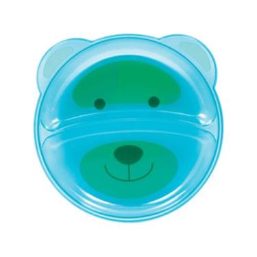 Imagem de Prato Infantil Bebê Com Divisórias Urso Azul Buba, Azul, Ursinho