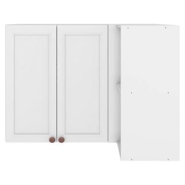 Imagem de Armário Aéreo Canto Reto 2 Portas Unna Poliman, Branco