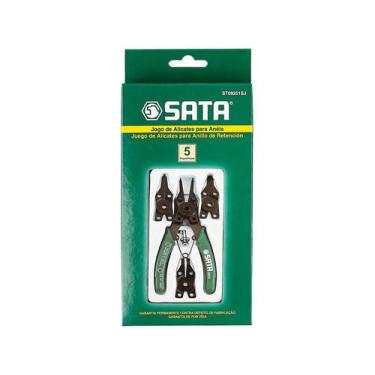 Imagem de Jogo de Alicate para Anéis 6 Peças Sata ST09251SJ, Ponta reta: 1,5mm- 