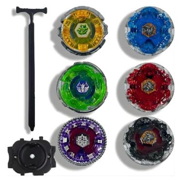 Imagem de KIT Pião de Metal, Bay Blade, Pião Com Lançador, Pião Com Luz, Brinquedo De Metal Girat...