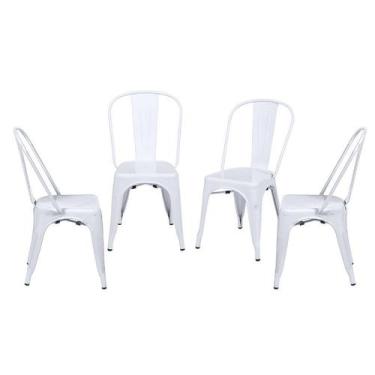 Imagem de Kit 04 Cadeiras Boxbit Titan Tolix Estrutura em Aço Pintura Epoxi Bran