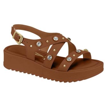 Imagem de Sandália Feminina Vizzano com Pedrarias Plataforma Moderna