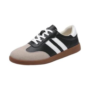 Imagem de Tênis Casuais Femininos Brancos Com Solado Macio E Respirável, Sapatos