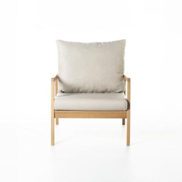 Imagem de Poltrona Mag 67 cm x 80 cm material sintético Caramelo - Casavee, Bege