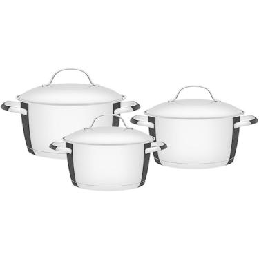 Imagem de Jogo de Panela Allegra 3 Peças Inox - TRAMONTINA