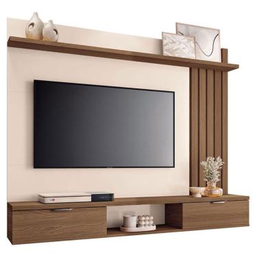Imagem de Painel Para TV Lets Castanho Off White - HB Móveis