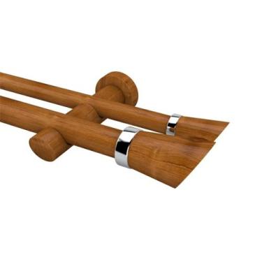 Imagem de Kit Varão Duplo Completo Alemão Plus 28x19mm 3 Metros com 2 Emendas Co