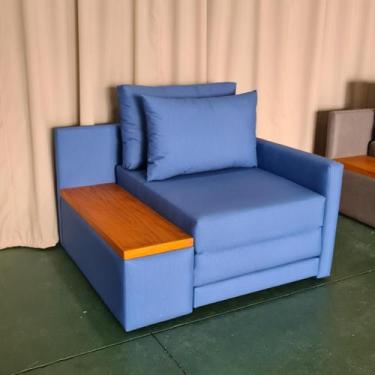 Imagem de Poltrona Cama Solteiro com Tampo Lateral Esquerdo Tecido Acquablock 10