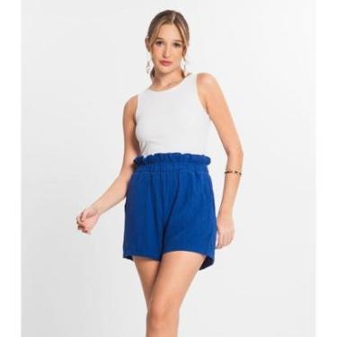 Imagem de Shorts Feminino Linho Select Azul-Feminino