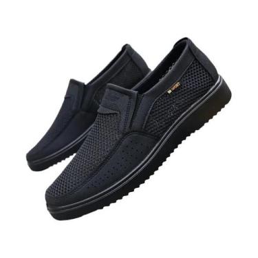 Imagem de Tênis Casuais Masculinos Em Tecido De Malha Marrom, Respirável, Leve, 