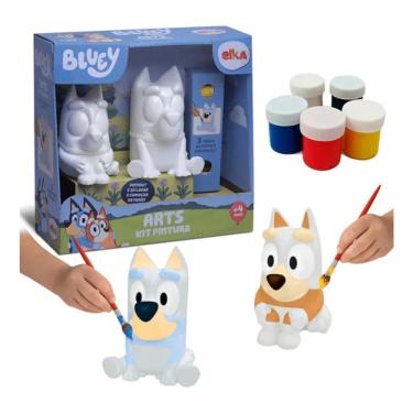 Imagem de Brinquedo Arts Kit Pintura Bonecos Bingo E Bluey Elka
