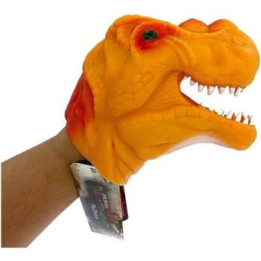 Imagem de Fantoche de Mão Luva Dinossauro  Cabeça Dino  Brinquedo Educativo Infa