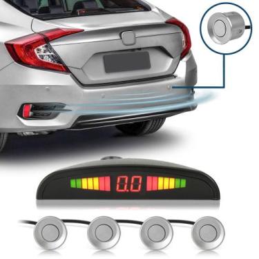 Imagem de Sensor de Ré Prata Prateado Rav4 2004 2005 2006 2007 2008 Aviso Sonoro