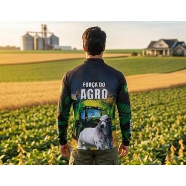 Imagem de Camisa De Pesca Agro Nelore Uv 50+ Dry Fit Proteção Solar Tamanho:M, M
