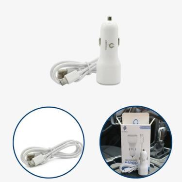 Imagem de Carregador Celular Veicular Carro Turbo 2 Usb 2.4a Com Cabo - CHINA IM
