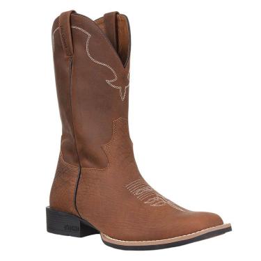 Imagem de Bota Masculina Café Bico Quadrado Jácomo 37887