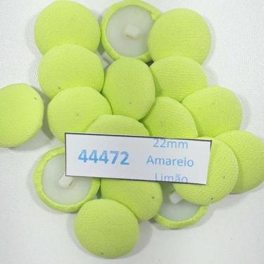 Imagem de Botões Forrado Pano Encapado Diversas Cores tamanhos Preto Amarelo 22m