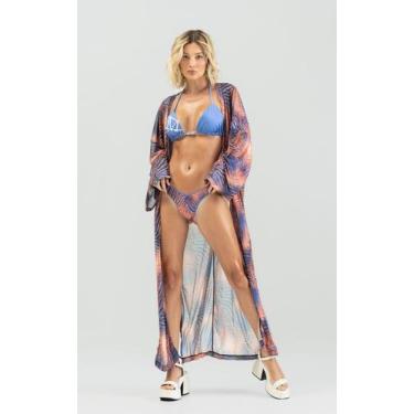 Imagem de Kimono malha beachwear labellamafia, U, Estampado
